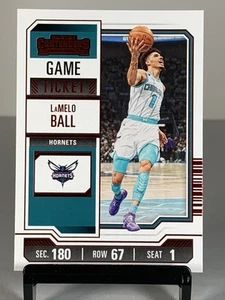 2023-24 Panini Contenders LaMelo Ball #26 Red Game Ticket Charlotte Hornets - Picture 1 of 2