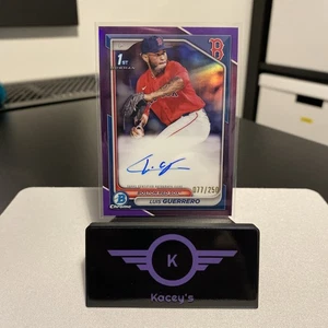 2024 Bowman Chrome Luis Guerrero 1st Auto Purple Refractor /250 - Boston Red Sox - Bild 1 von 6