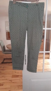 Esprit Women's Green/white/orange Trousers 14 - Picture 1 of 4