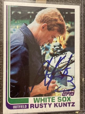 1982 Topps - Rusty Kuntz Auto Chicago White Sox Minnesota Twins Detroit Tigers - Image 1 of 3