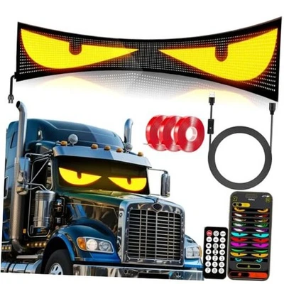 Ojos de parabrisas de 52,4" de gran tamaño para automóvil - Luz de ojo de diablo tamaño grande - 52,4"x8" Foto 1 de 4