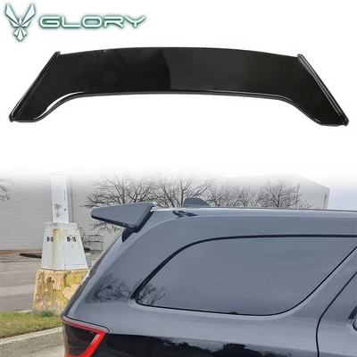 Fits 21-25 Dodge Durango Roof Spoiler IKON Style Rear Wing Lip Gloss Black ABS - Image 1 of 4