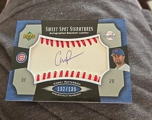 2005 UD Sweet Spot Signatures Corey Patterson on leather autograph auto 132/135 - Picture 1 of 2