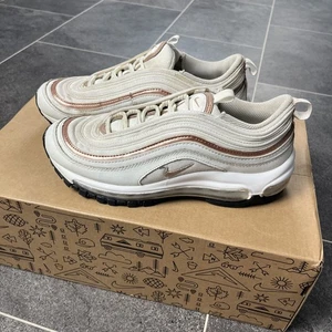 Nike Air Max 97 Trainers Sneakers White Womens Gold - size 5 - Picture 1 of 7