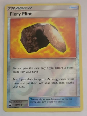 2018 Pokemon Dragon Majesty #60 Fiery Flint Trainer NM to Mint Condition - Image 1 of 2