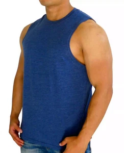 Men's Tank Top Muscle T-Shirt Gym Bodybuilding Fitness Stringer Sports Singlets - Picture 1 of 12