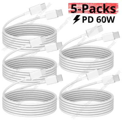 1/5X USB C to USB C Cable 60W PD Type C Fast Charger For Samsung Macbook Pro Lot - image 1 of 4