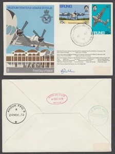 BRUNEI 1972 OPENING RAF MUSEUM SIGNED FDC FLIGHT (ID:557/D56280) - Picture 1 of 1