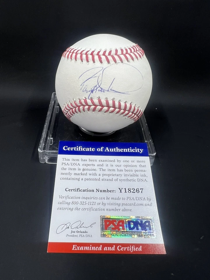 Barry Larkin Signed Rawlings ROMLB Baseball PSA/DNA Cincinnati Reds - Image 1 of 2