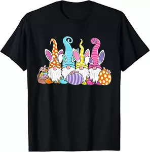 Easter Bunny Spring Gnome Easter Egg Hunting And Basket T-Shirt S-3XL - Picture 1 of 5
