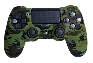Silicone Cover For PS4 Controller Case Skin - Dark Green Camo - Bild 1 von 3
