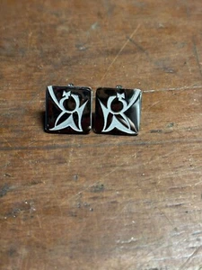 Vintage Playboy Bunny Logo Silver Tone Cuff Links - Picture 1 of 5