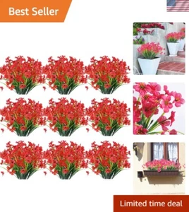 Lifelike 30 Bundles Outdoor Fake Flowers - No Fade, Perfect for Garden Decor - Picture 1 of 9