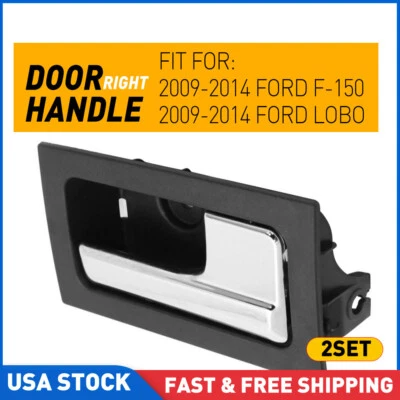 Manija interior de la puerta interior derecha lado del pasajero 90825 para Ford F150 OEM 2 piezas Foto 1 de 4