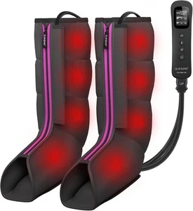 Leg Air Compression Full Foot Massager for Foot, Leg, Calf Massage with Heat - Picture 1 of 7