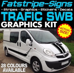 para adaptarse a RENAULT TRAFIC SWB PEGATINAS GRÁFICAS RAYAS FURGONETA AUTOCARAVANA - Imagen 1 de 2