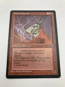 Magic the Gathering MTG Anaba Shaman (67a) Homelands Crimped and Offset Misprint - Picture 1 of 2
