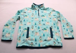 Gymboree Boys Polar Bear Glacier Fleece Half-Zip Pullover BL1 Mint Tea Size 12 - Picture 1 of 3