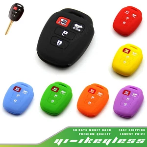 Silicone Case Cover For Toyota Camry Corolla RAV4 86 Vios Remote Key 4 Buttons - Foto 1 di 15