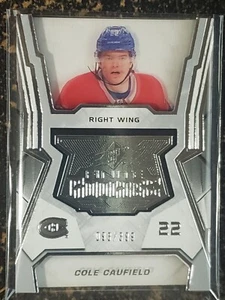 2021-22 SPx COLE CAUFIELD Finite Rookies SILVER! F-2 093/399 Montreal Canadiens! - Picture 1 of 2
