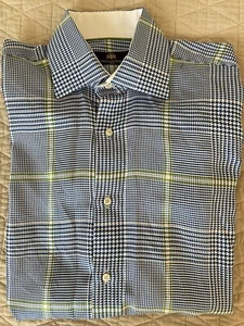 Circle of Gentlemen Bold Glen Plaid Check Spread Collar Shirt Size 39/15 1/2 - Picture 1 of 8