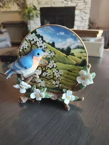 Blue Bird Votive Candle Holder PARTYLITE Hand Painted P7976 - Picture 1 of 11