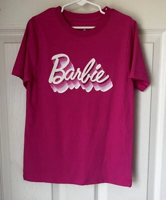 Camiseta Barbie Niñas Jóvenes Pequeña Rosa Mattel Nueva sin Etiquetas Mezcla de Algodón BxK Foto 1 de 4