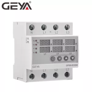 Over Current Protector Over&Under voltage Protective Three Phase Device 63A 220V - Picture 1 of 13