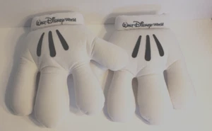 Walt Disney World 11” MICKEY MOUSE White Plush Stuffed Slip On Hands - Picture 1 of 6