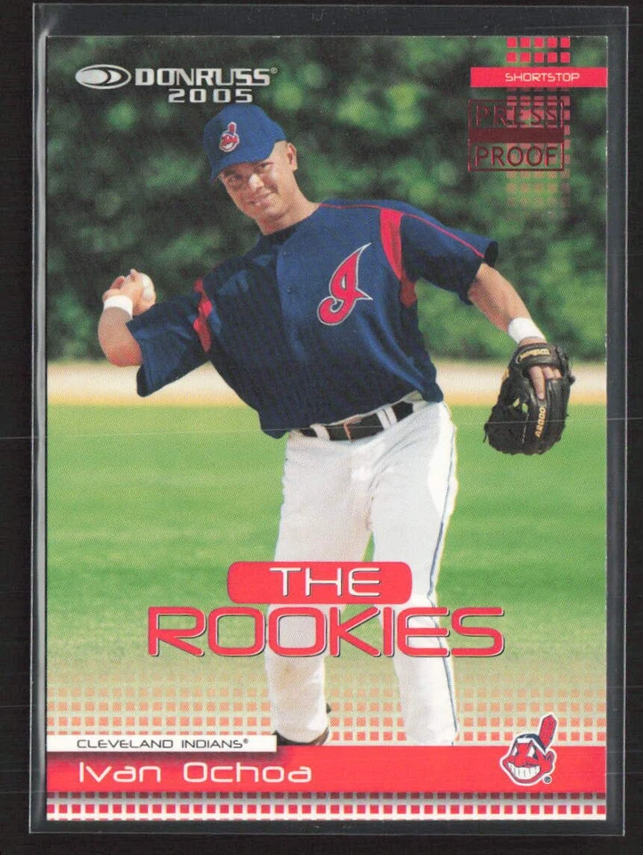 2005 Donruss #38 Ivan Ochoa The Rookies Press Proofs Red #/200 Indians (JT) - Image 1 of 2
