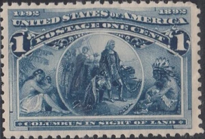 USA Scott #230 1ct Columbian Mint OG Hinged Never Hinged VF-XF GEM - Picture 1 of 2