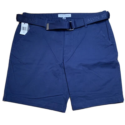 NEW Calvin Klein Men’s Shorts with Belt size 38 PEACOAT NAVY - Image 1 of 4