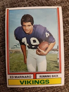 1974 Topps - #189 Ed Marinaro (RC) Minnesota Vikings Schauspieler - Bild 1 von 2