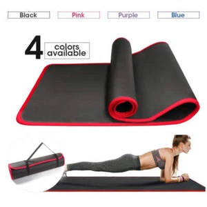 10mm Extra Thick Non-Slip NBR Yoga Mat – 183x61cm Exercise Mat with Carry Straps - Picture 1 of 24
