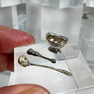 3Pc Artisan Dollhouse Miniature Sterling Silver Lot 1:12 Aquisto CS15 - Picture 1 of 19