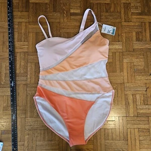 B2PRITY Pink Peach Einteiler Badeanzug Größe 2xl Illusion Neu Mit Etikett - Bild 1 von 9
