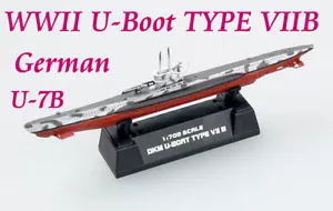 Easy Model 1/700 German WWII U-7B U-Boot TYPE VIIB Submarino de plástico Modelo#37312 - Imagen 1 de 5