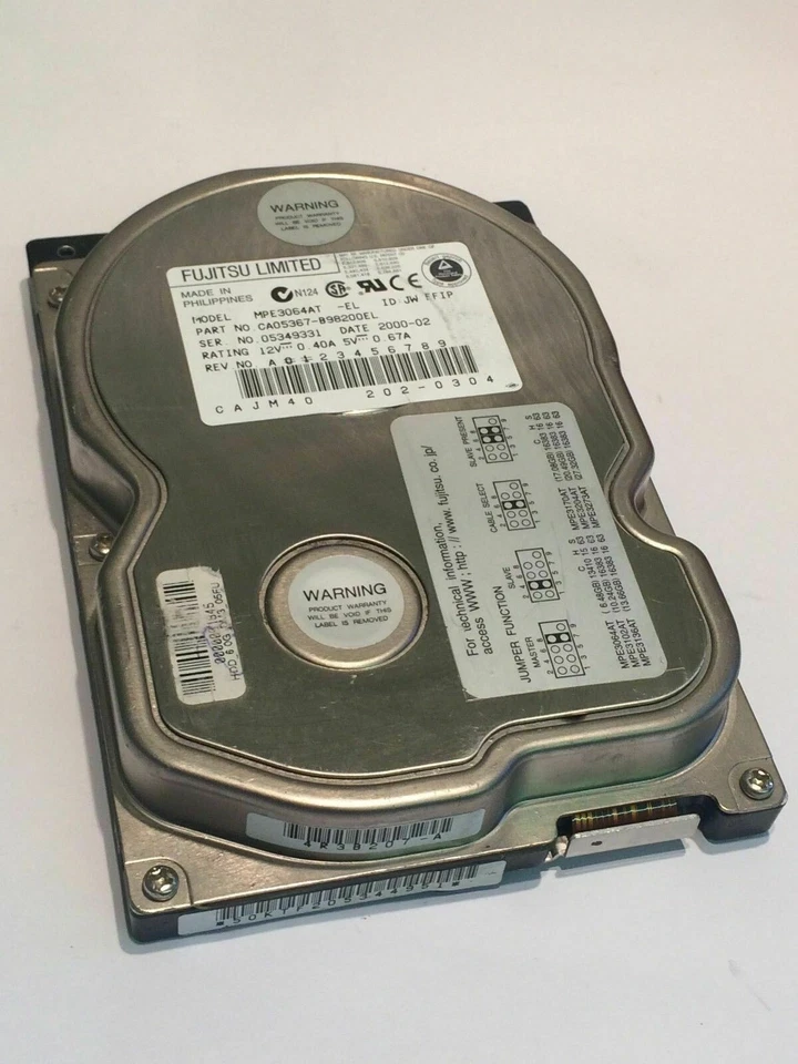 FUJITSU MPE3064AT 6.4GB IDE HARD DRIVE CAO5367-B98200EL                   fbc1a4 - Image 1 of 1