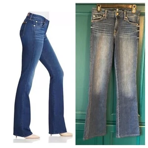7 For All Mankind Kimmie Bootcut Jeans Sz 27 Tall - Picture 1 of 8