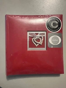 Brand New Coral Coast Leather Slip-In Photo Album with Twin heart Detail x200 - Picture 1 of 3