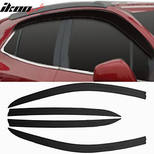 Fits 13-22 Buick Encore 4PC Window Visors Vent Rain Guard Tape-On ABS Dark Smoke