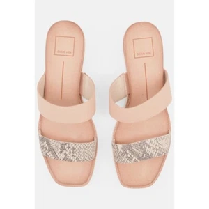 Dolce Vita Slide Sandals Snakeskin Print Straps Casual Shoes Size - Picture 1 of 3