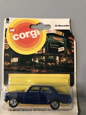 VERY RARE VINTAGE 1981 CORGI 59 MERCEDES 240D  IN BLISTER PACK! - Image 1 of 4