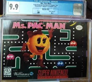 Ms. Pac-Man (Super Nintendo SNES) New, Factory Sealed - CGC 9.9 A++ - Picture 1 of 8