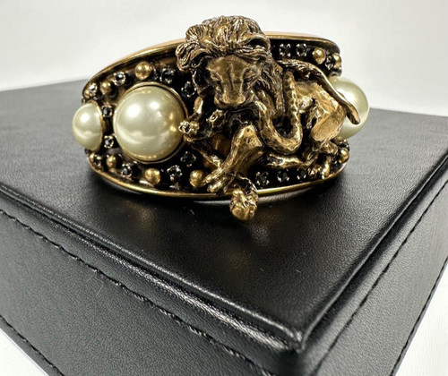 Bracciale Dior Leone Perle Oro Antico Usat