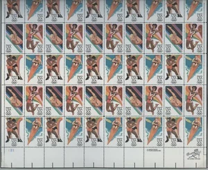 Estados Unidos Juegos Olímpicos Los Ángeles 1984 hoja completa 2082-85 código postal bajo derecha MNH - Imagen 1 de 1