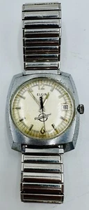 Elgin Swissonic Uhr mit Speidel Band. USA - Bild 1 von 3