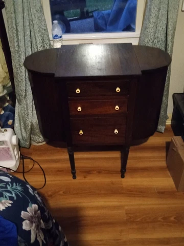Antique Martha Washington Sewing Cabinet SOLID WOOD Cover