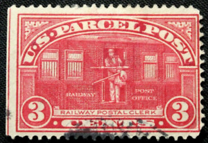 US Revenue Stamps #Q3 - 1912 3¢ Railway Post Parcel Post used GR19