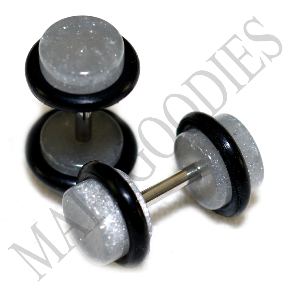 V113 Fake Cheaters Illusion tapones para los oídos de imitación 4G 2G 0G 00G 7/16" 1/2" gris gris gris Foto 1 de 1